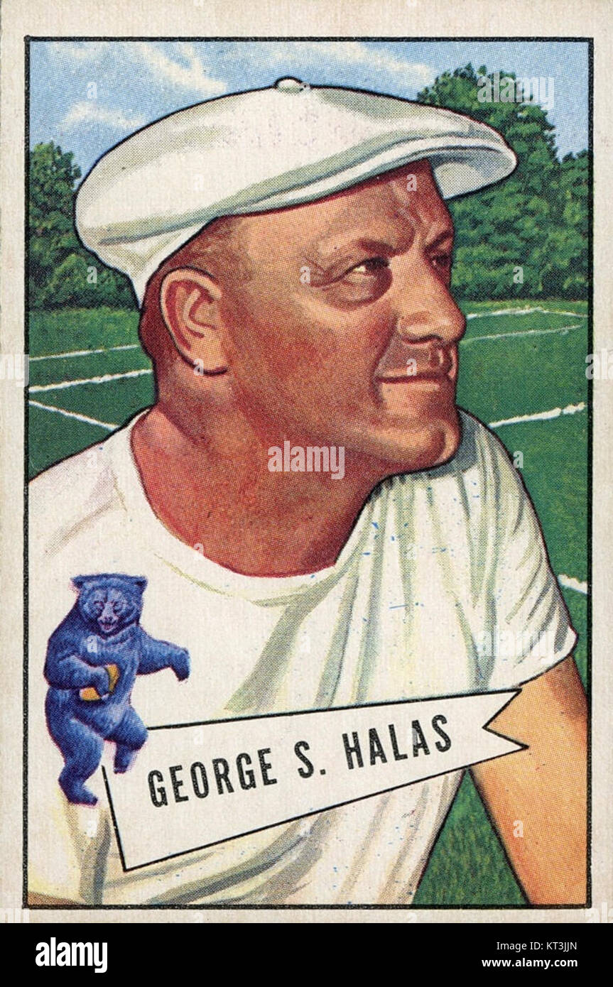 George Halas 1952 Bowman Stock Photo