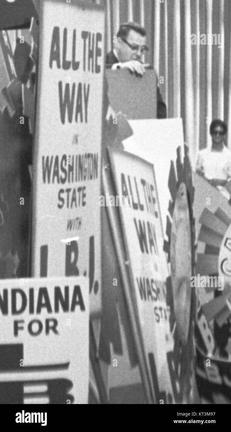 All The Way In Washington State With L.B.J. 1964 DNC 05249u Stock Photo ...