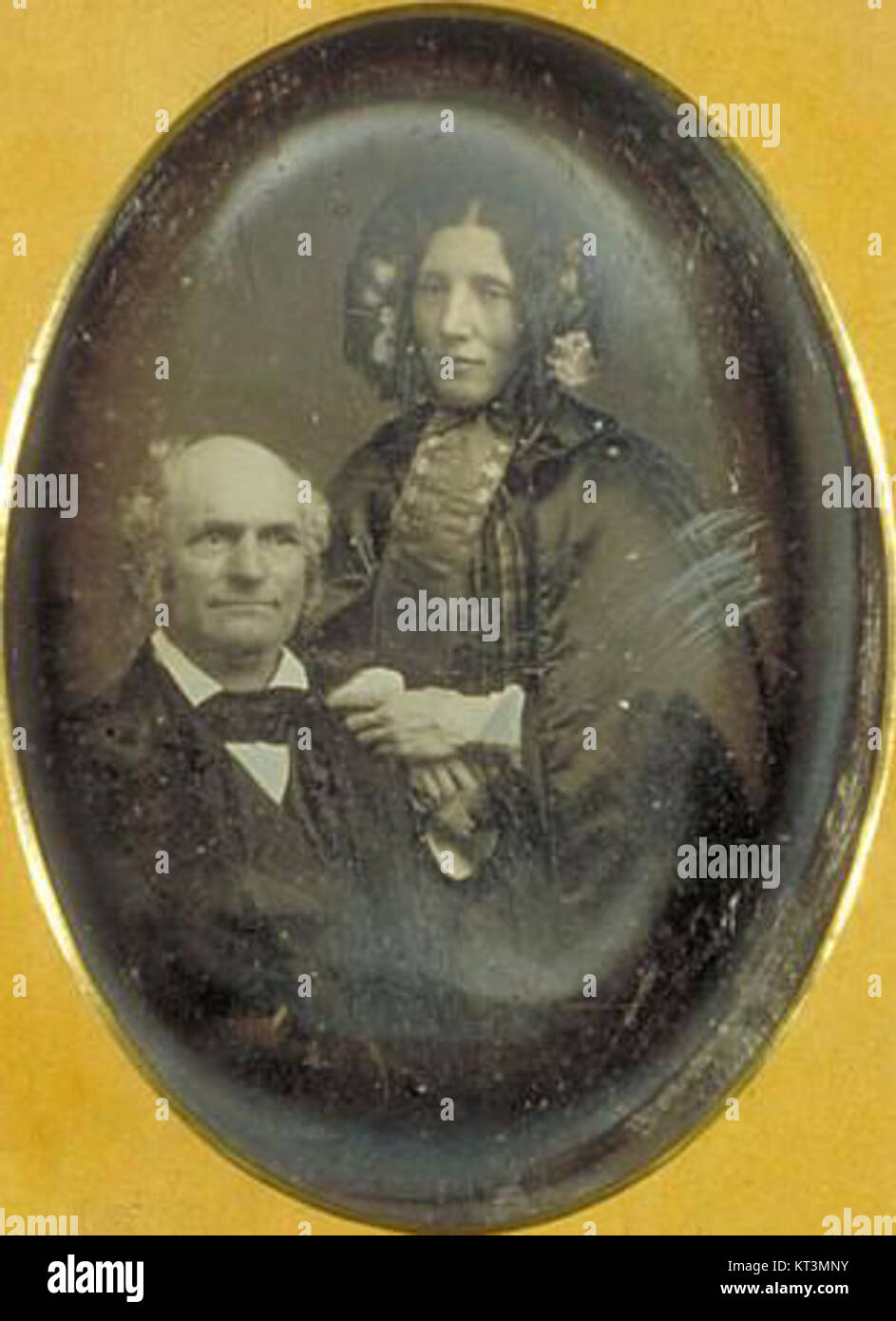 Harriet Beecher and Calvin Ellis Stowe  1852 Stock Photo