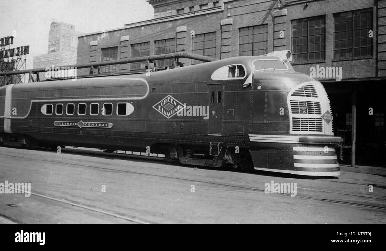 Illinois Central Green Diamond 1936 3 Stock Photo - Alamy