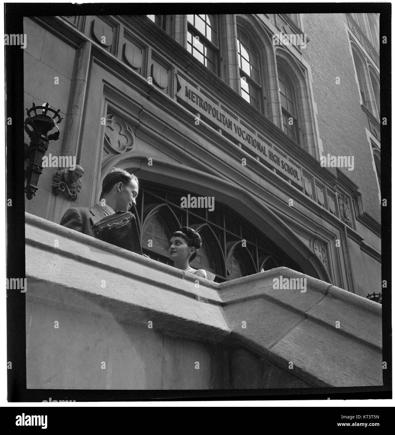 A photograph from July 1947 shows Metropolitan Vocational High School