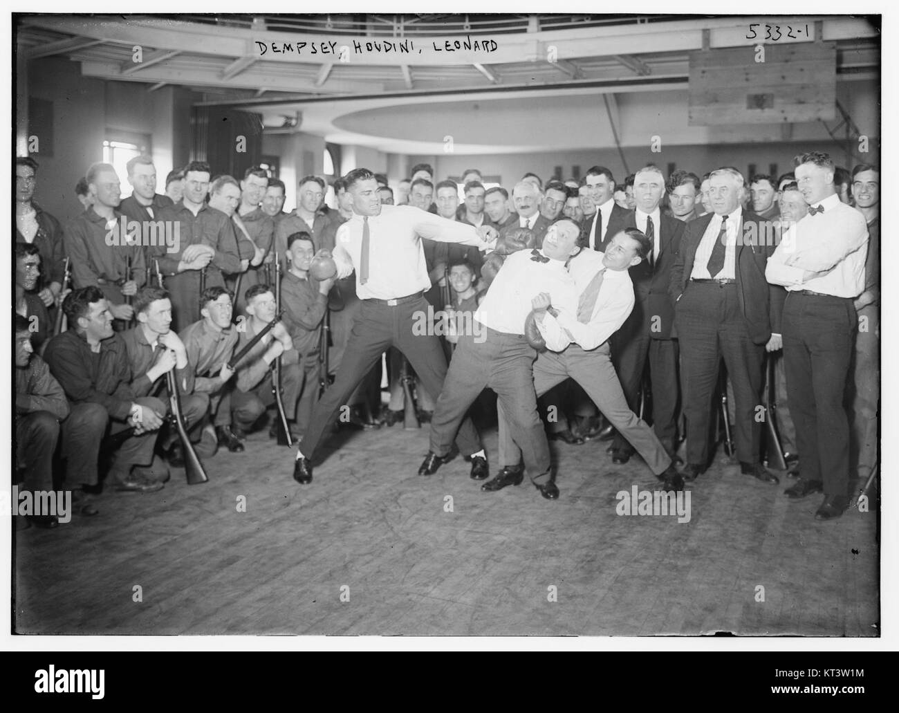 Jack Dempsey, Harry Houdini and Benny Leonard Stock Photo