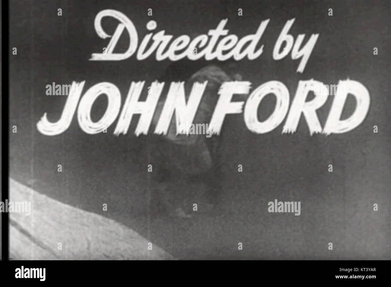 This screenshot from the trailer of John Ford's 1937 film 'The Hurricane' shows the dramatic visuals and intense atmosphere of the film, which explores themes of love, nature, and survival in a tropical island setting. Stock Photo