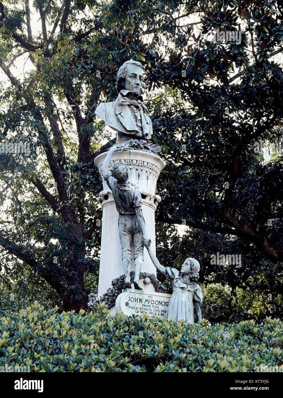 John McDonogh Statue, Lafayette Square, New Orleans, Louisiana Stock