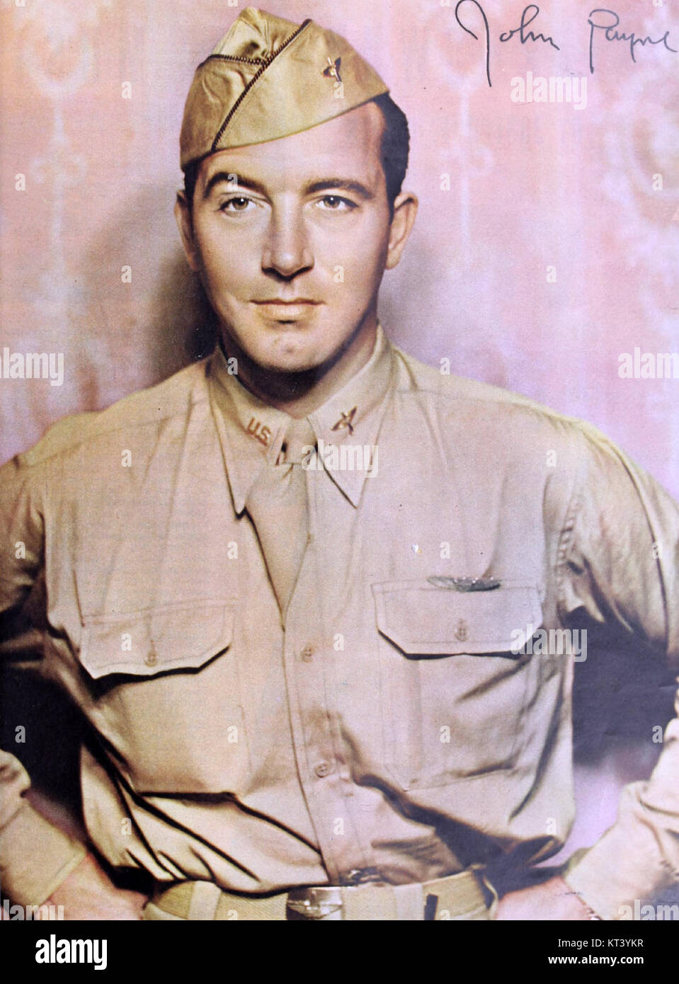 John Payne in uniform 1943 Stock Photo Alamy