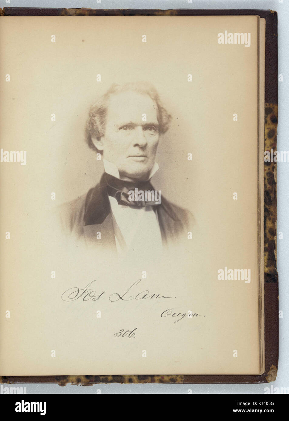 Joseph Lane 35th Congress 1859 Stock Photo - Alamy