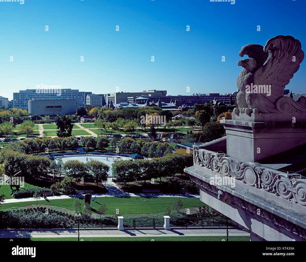 This photograph captures a view overlooking the National Mall in ...
