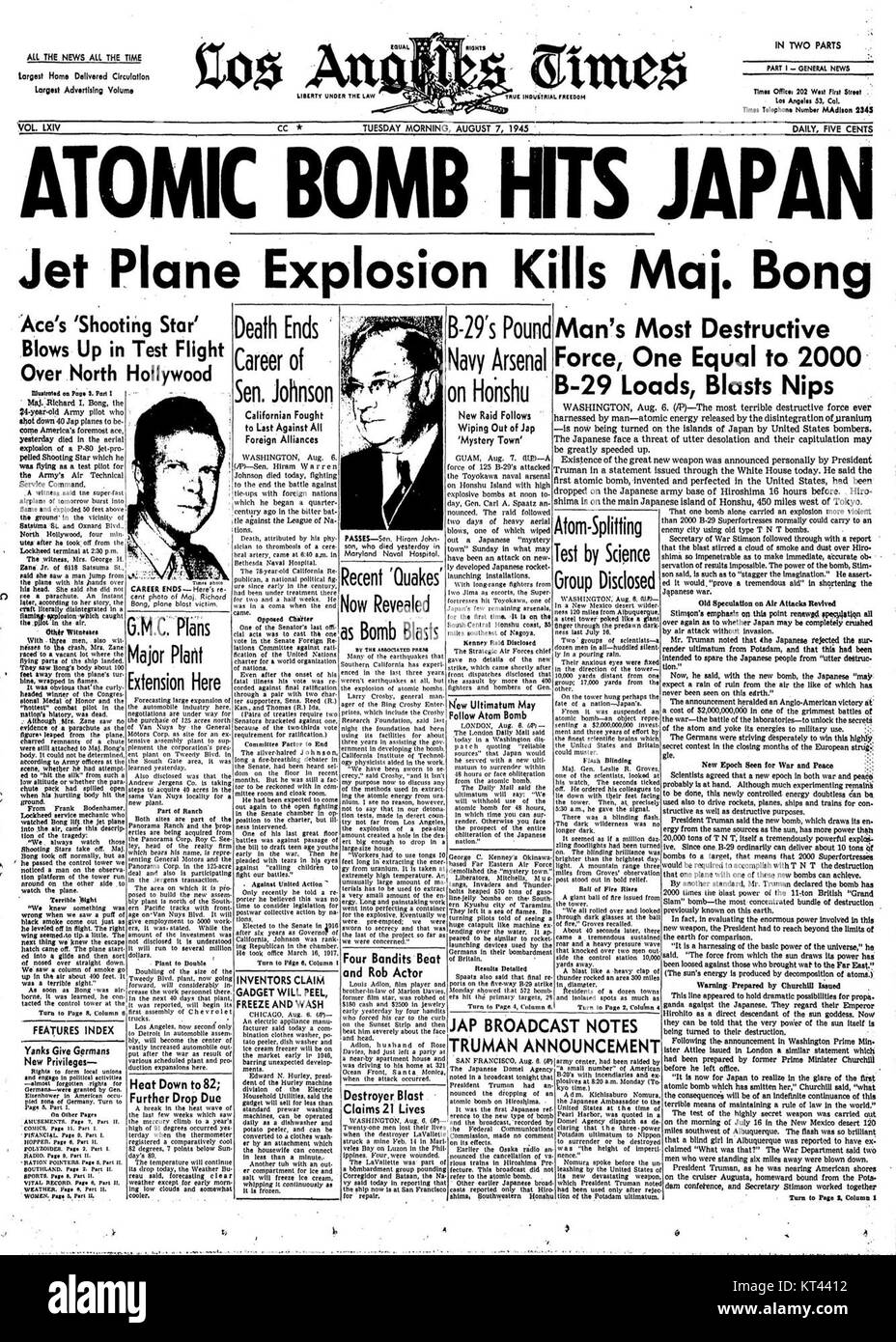 想像を超えての newspaper times angeles Los front stock hi-res page 人文+社会