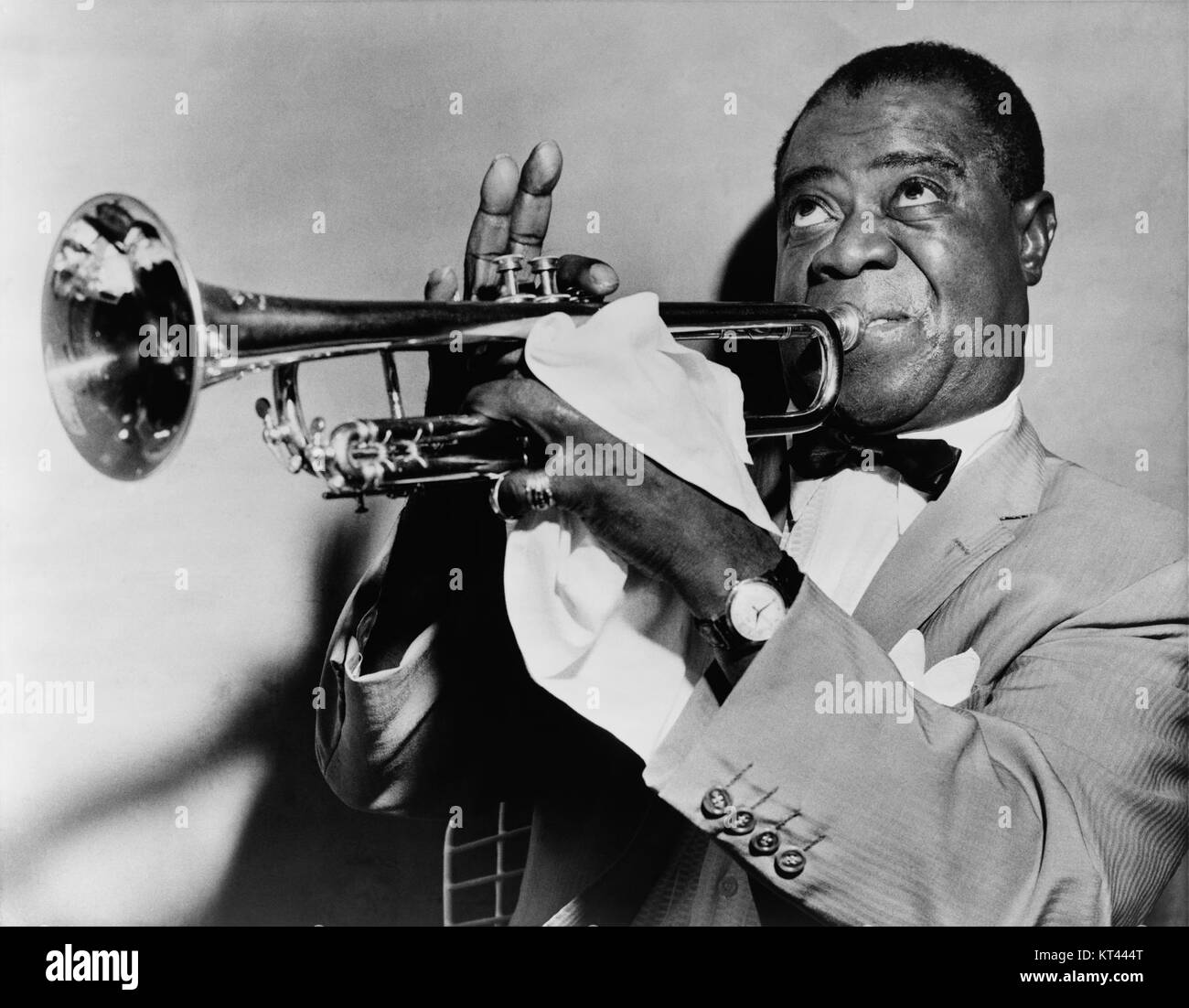 A restored image of Louis Armstrong, one of the most influential jazz ...