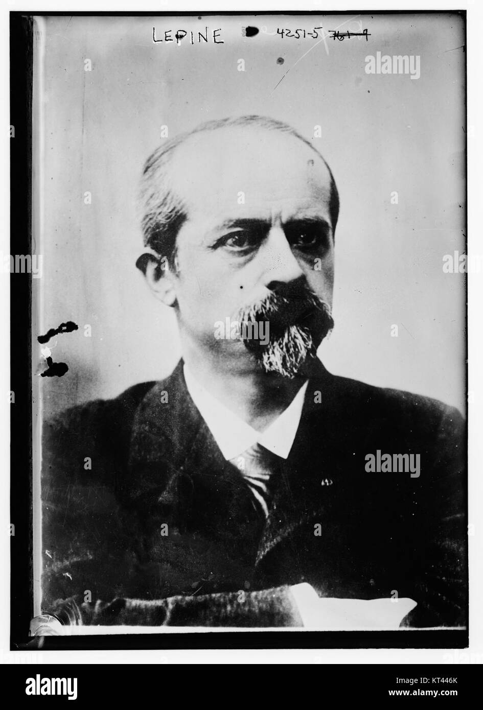 Louis LÃ©pine, a prominent French industrialist, is known for his innovations in machinery and manufacturing. This reference to 1917 highlights the significant contributions of LÃ©pine to French industry during that era. Stock Photo