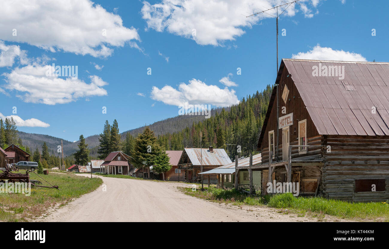 Historic mining town of Warren, Idaho Stock Photo Alamy
