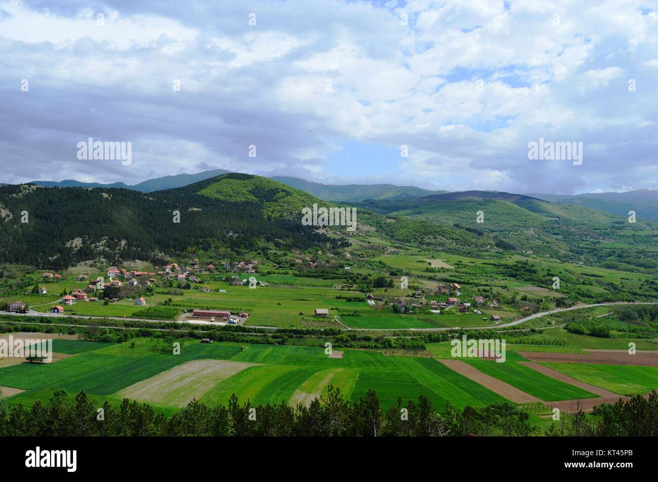 landscape of the village Stock Photo - Alamy