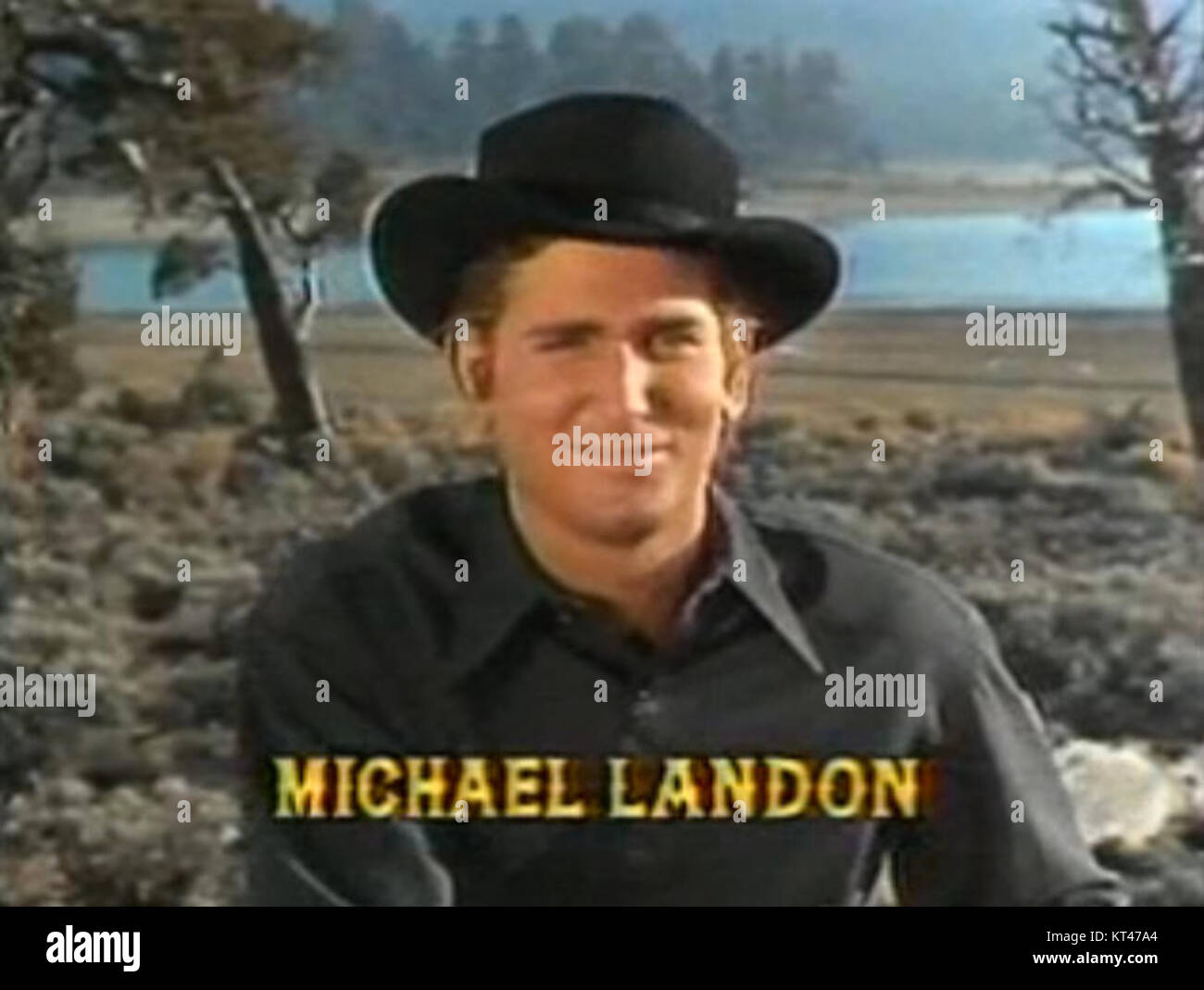 Michael Landon in Bonanza opening credits episode Bitter Water Stock