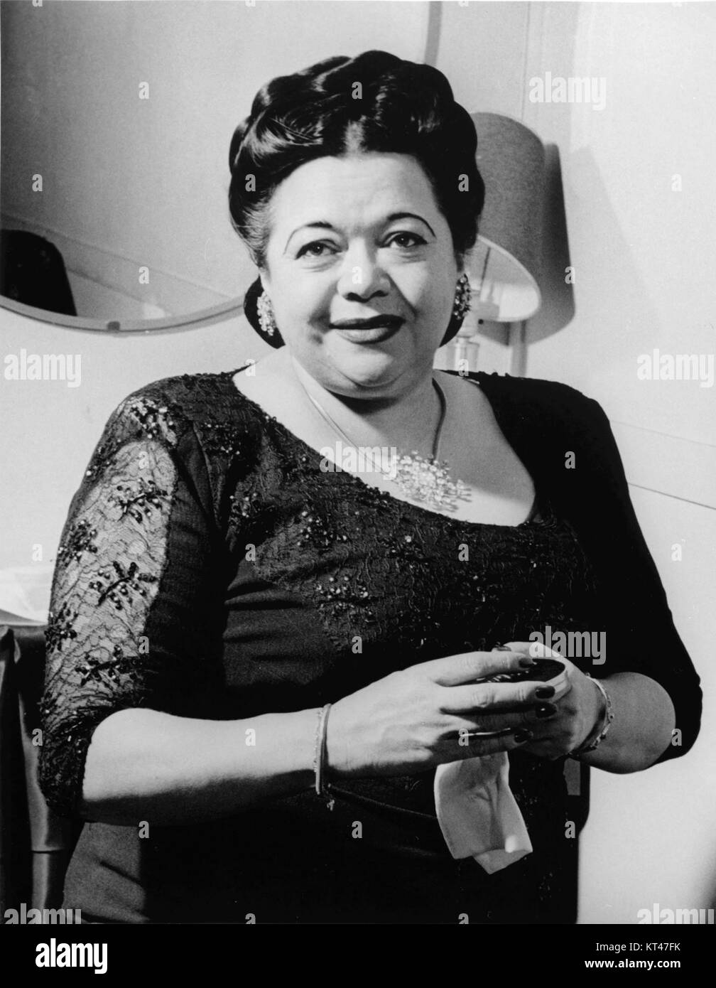 Mildred Bailey, an influential American singer, was known for her distinctive voice and significant contribution to jazz music during the 1930s and 1940s. Stock Photo