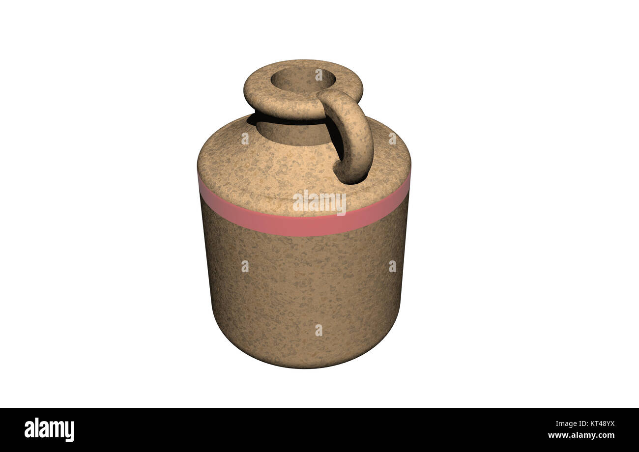 Stone jug exempted Stock Photo