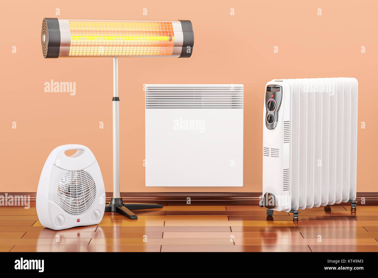 Heating devices. Convection, fan, oilfilled and infrared heaters, 3D