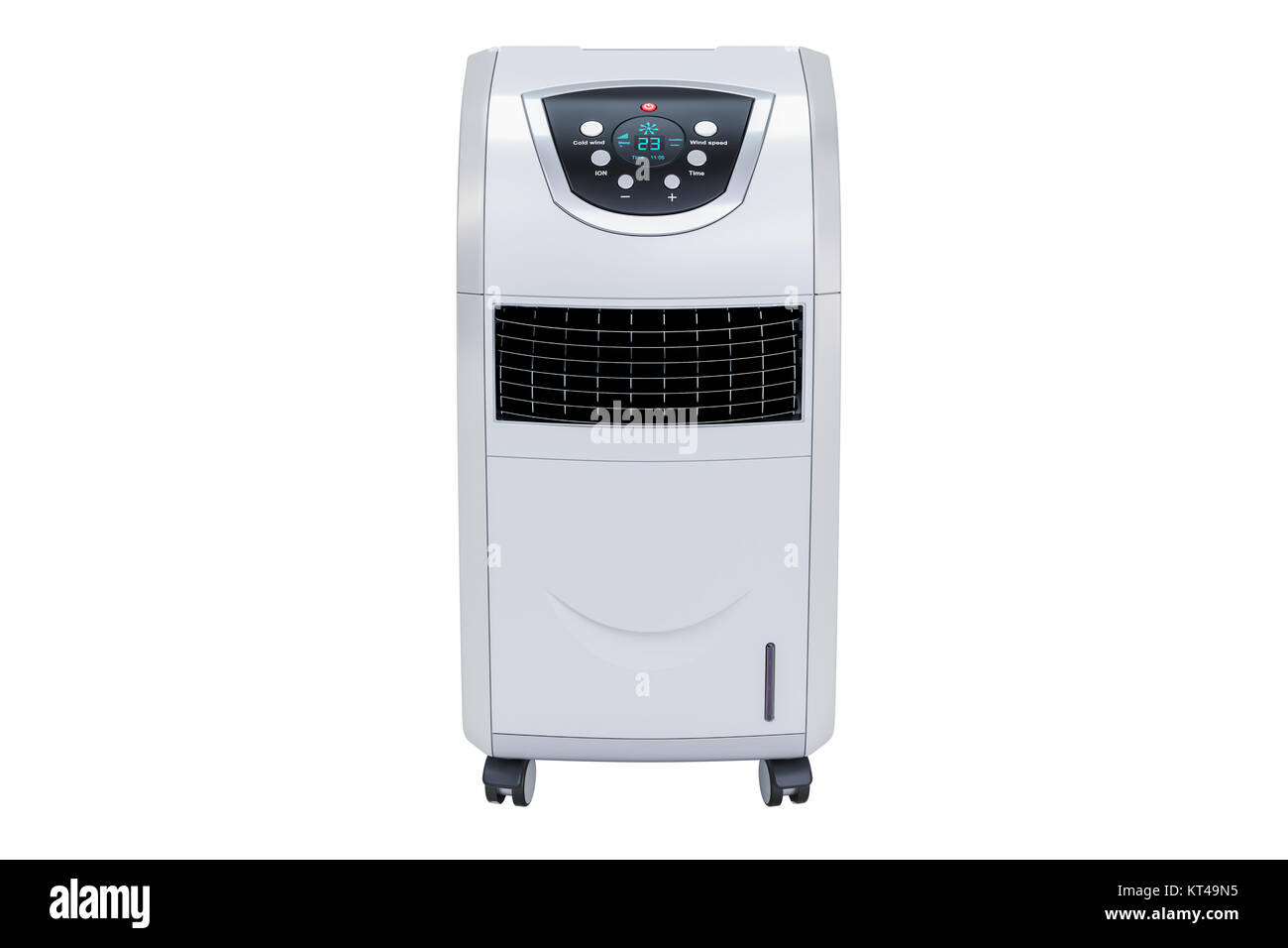 Portable Air Conditioner closeup, 3D rendering isolated on white ...