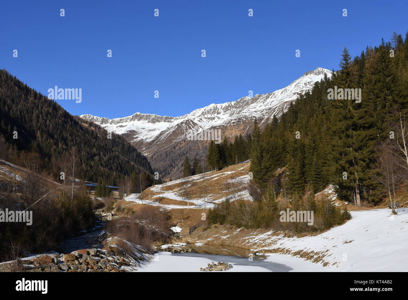 east tyrol,winkeltal,villgrater mountains,winter,snow,ice,hochalmspitze,valley Stock Photo