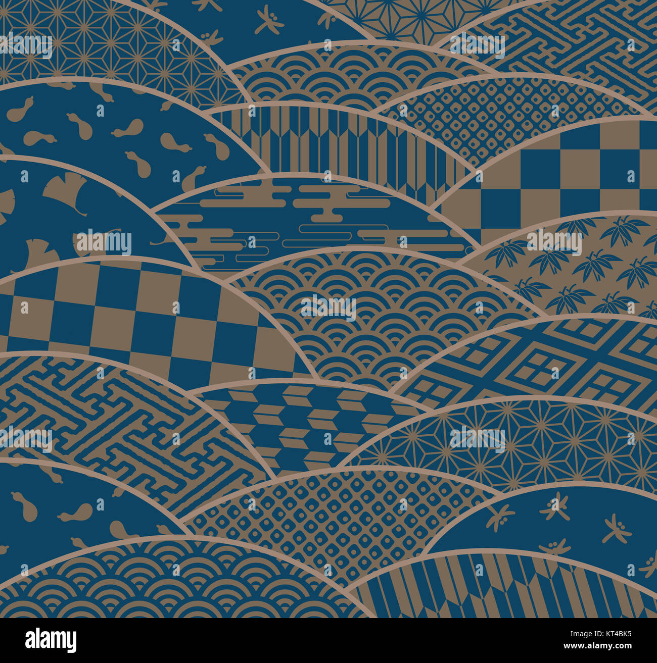 Japanese traditional patterns and chrysanthemum Stock Photo Japanese traditional patterns and chrysanthemum Stock Photo