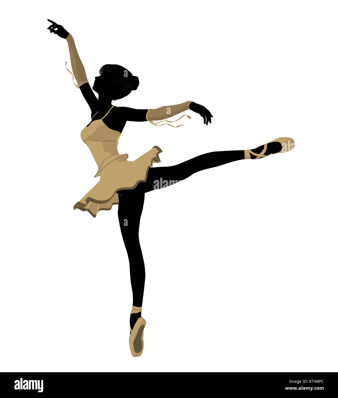 Ballerina silhouette on a white background Stock Photo - Alamy