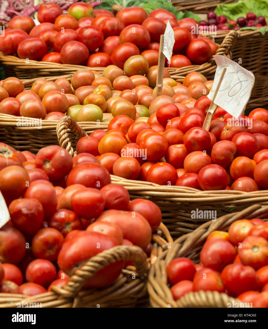 Fresh tomatoes in a market stall Stock Photo - Alamy