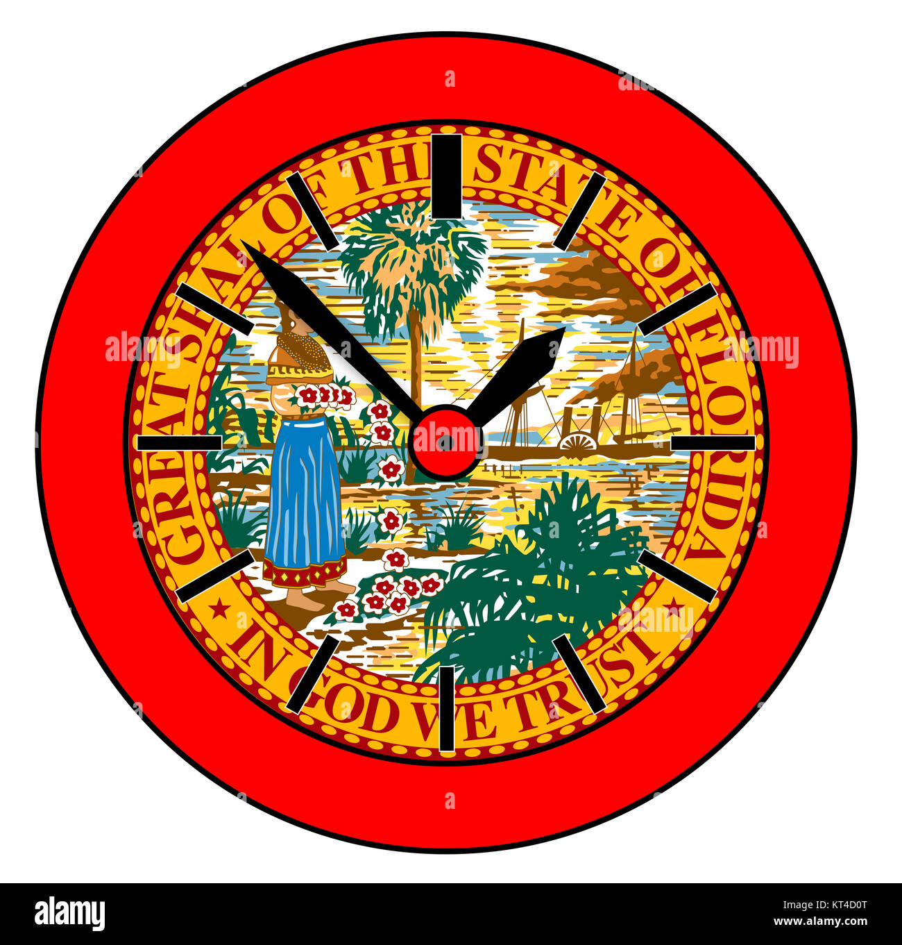 Florida State Clock Stock Photo Alamy