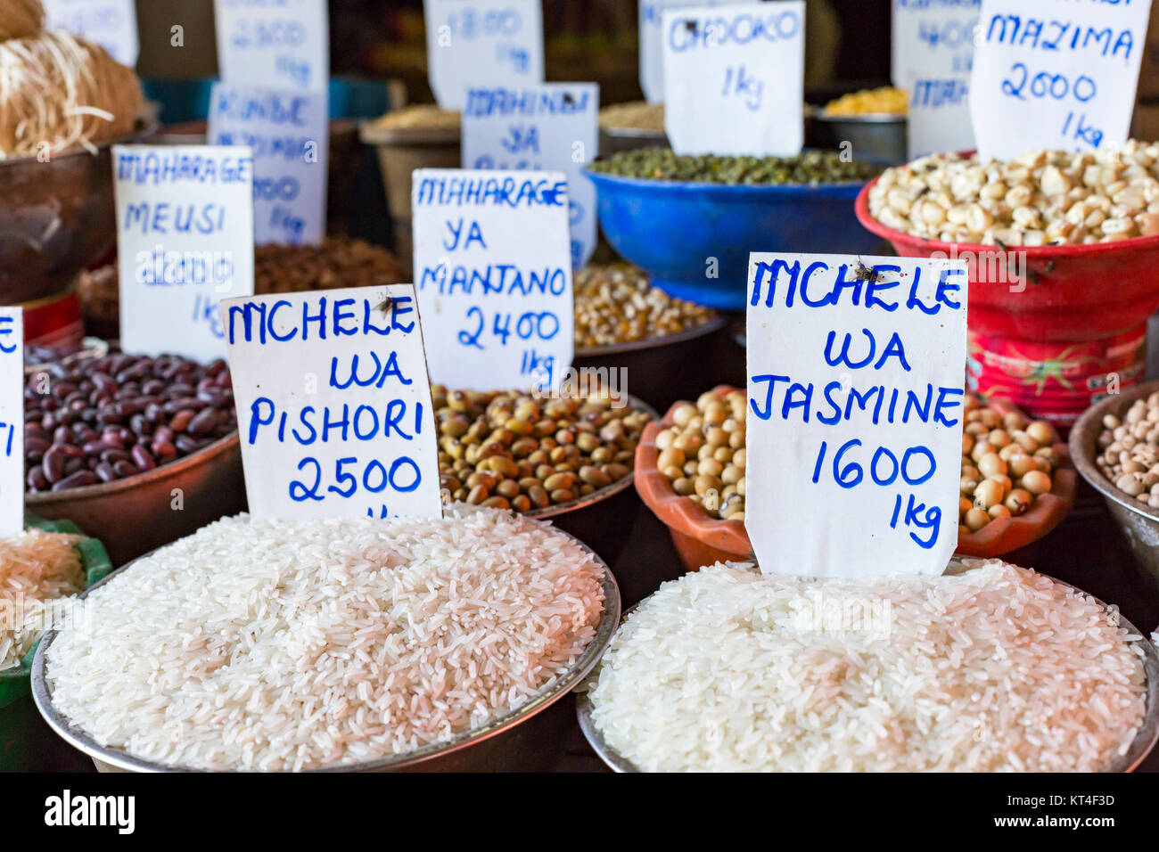 Traditional food market in Zanzibar, Africa Stock Photo Alamy