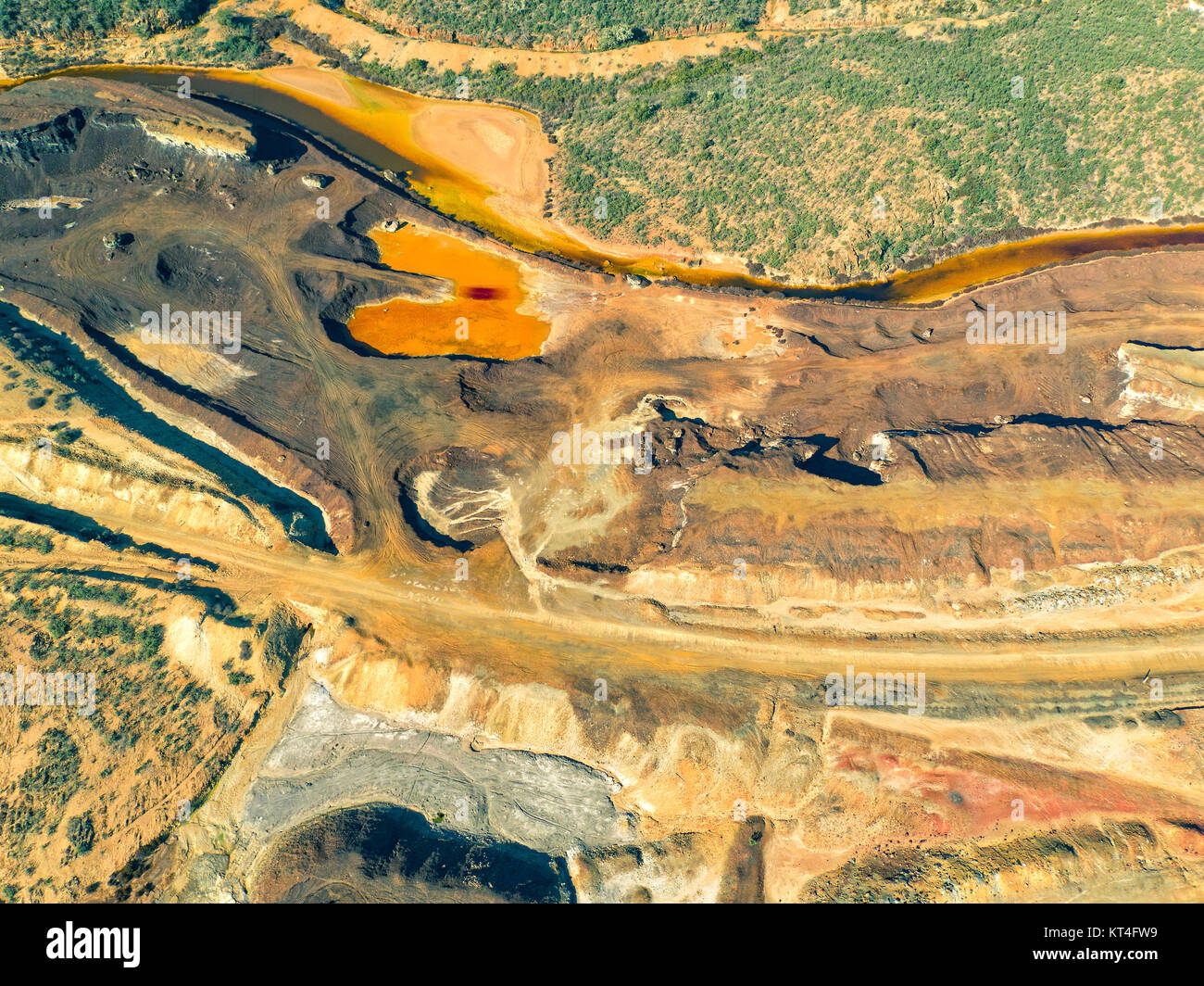 Abandoned Old Copper Extraction Sao Domingos Mine Stock Photo