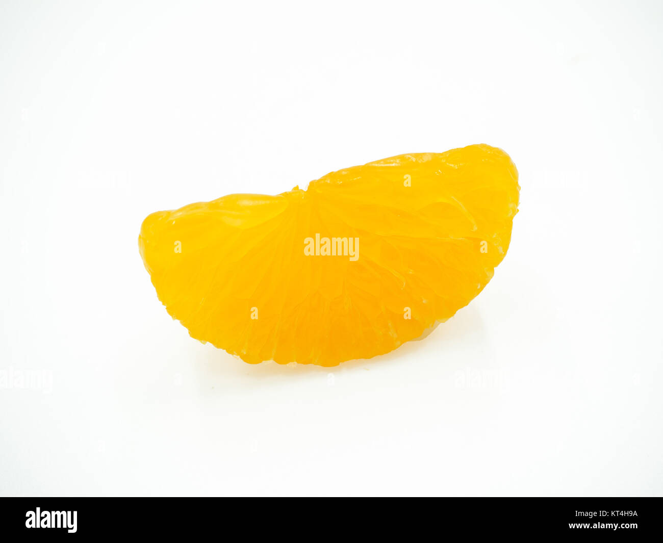 Slice of orange on isolated white background Stock Photo - Alamy