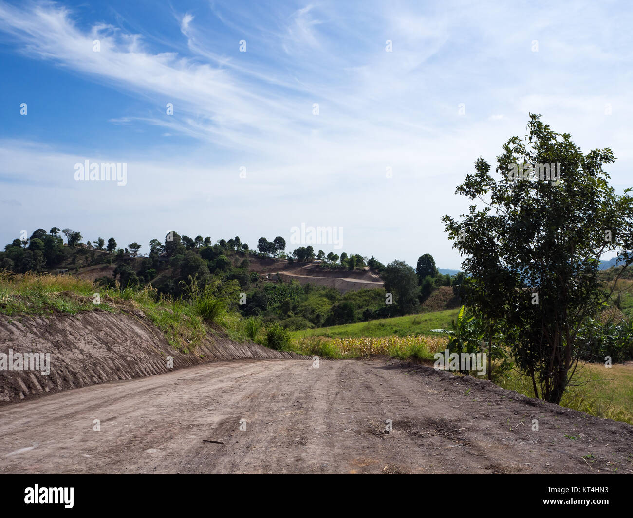 Road and beautiful landscape, sky background Stock Photo - Alamy