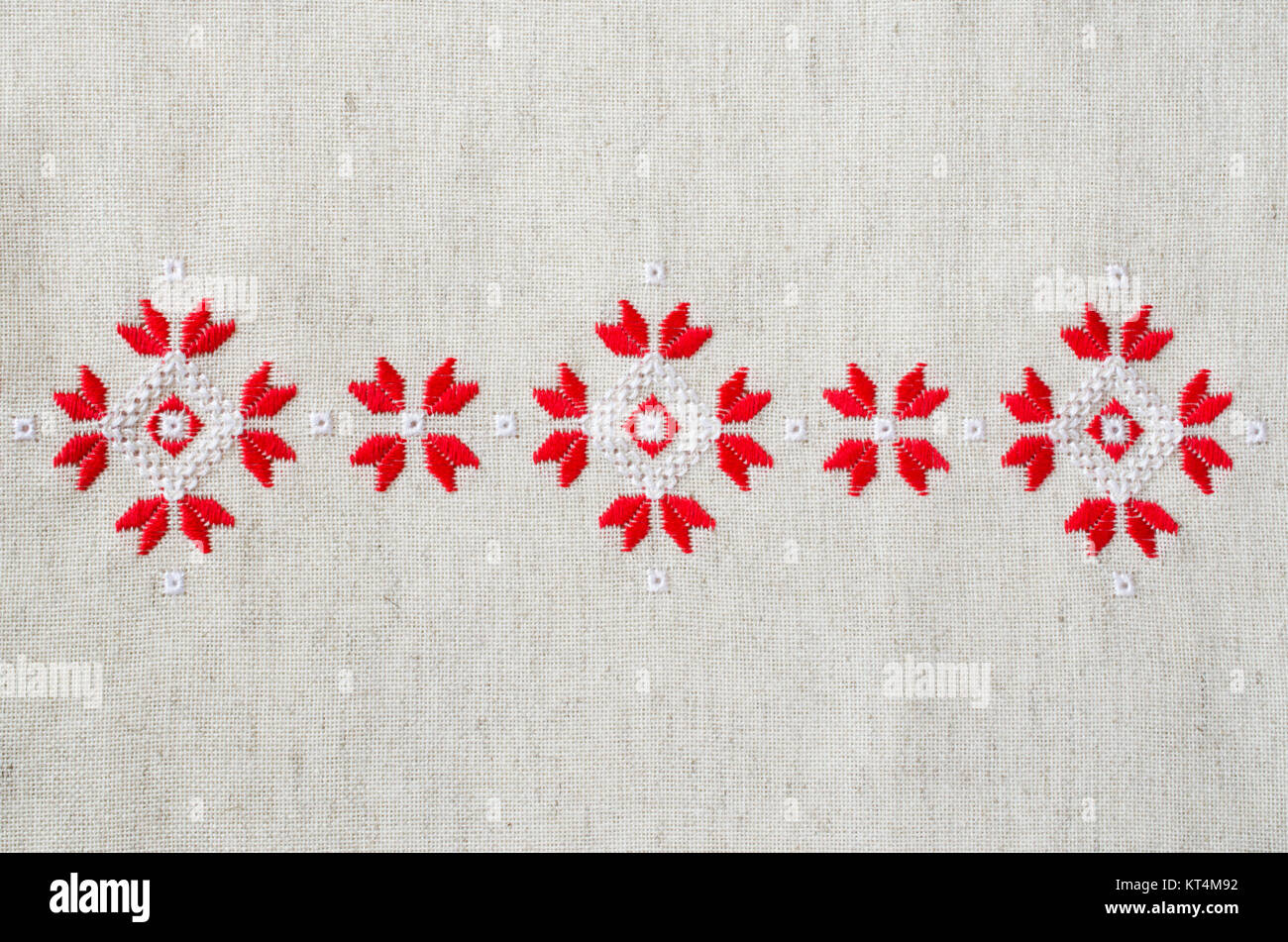 Embroidery Red Line Red brown embroidery hi-res stock photography and images - Alamy
