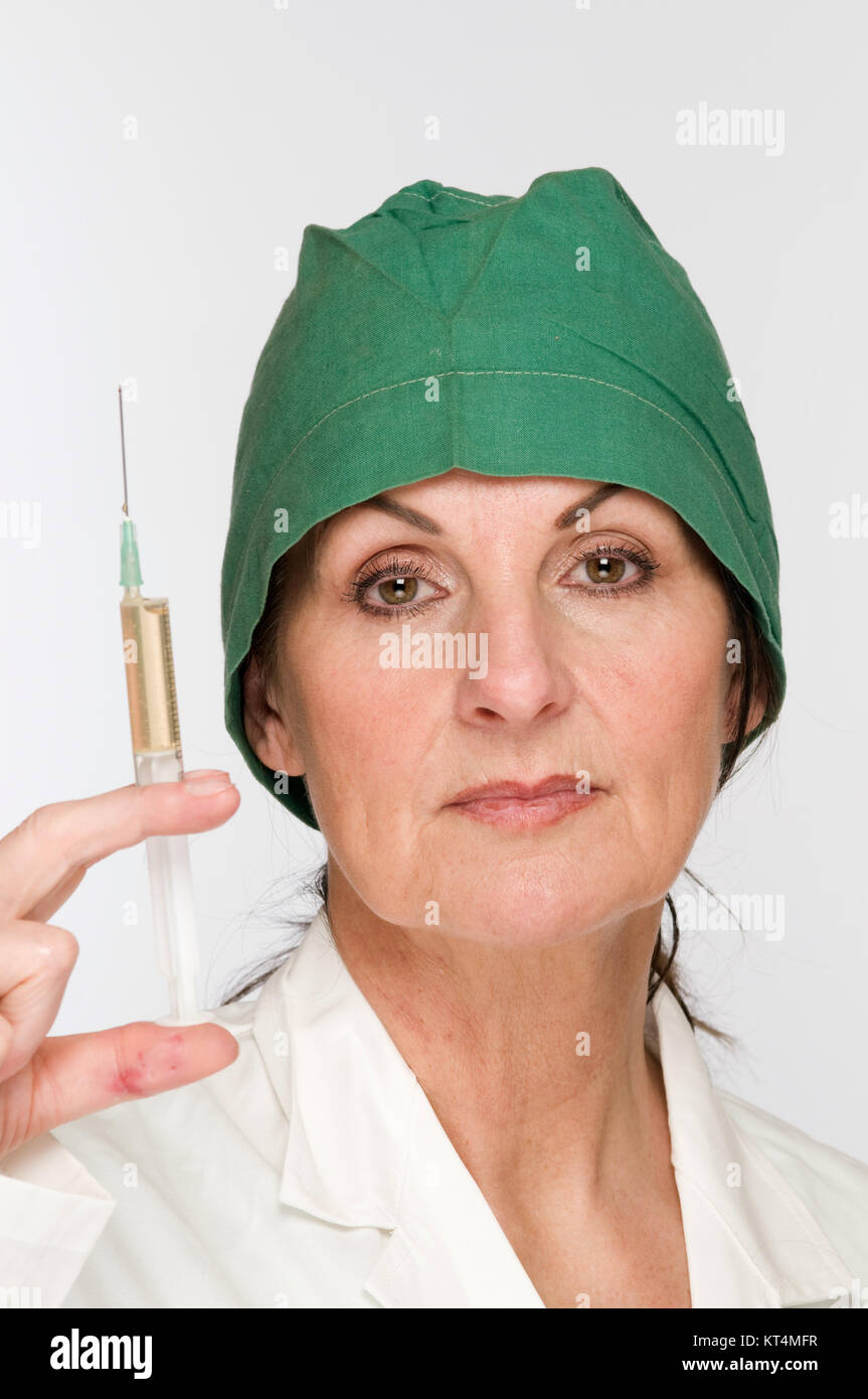 doc show the syringe vertical Stock Photo Alamy