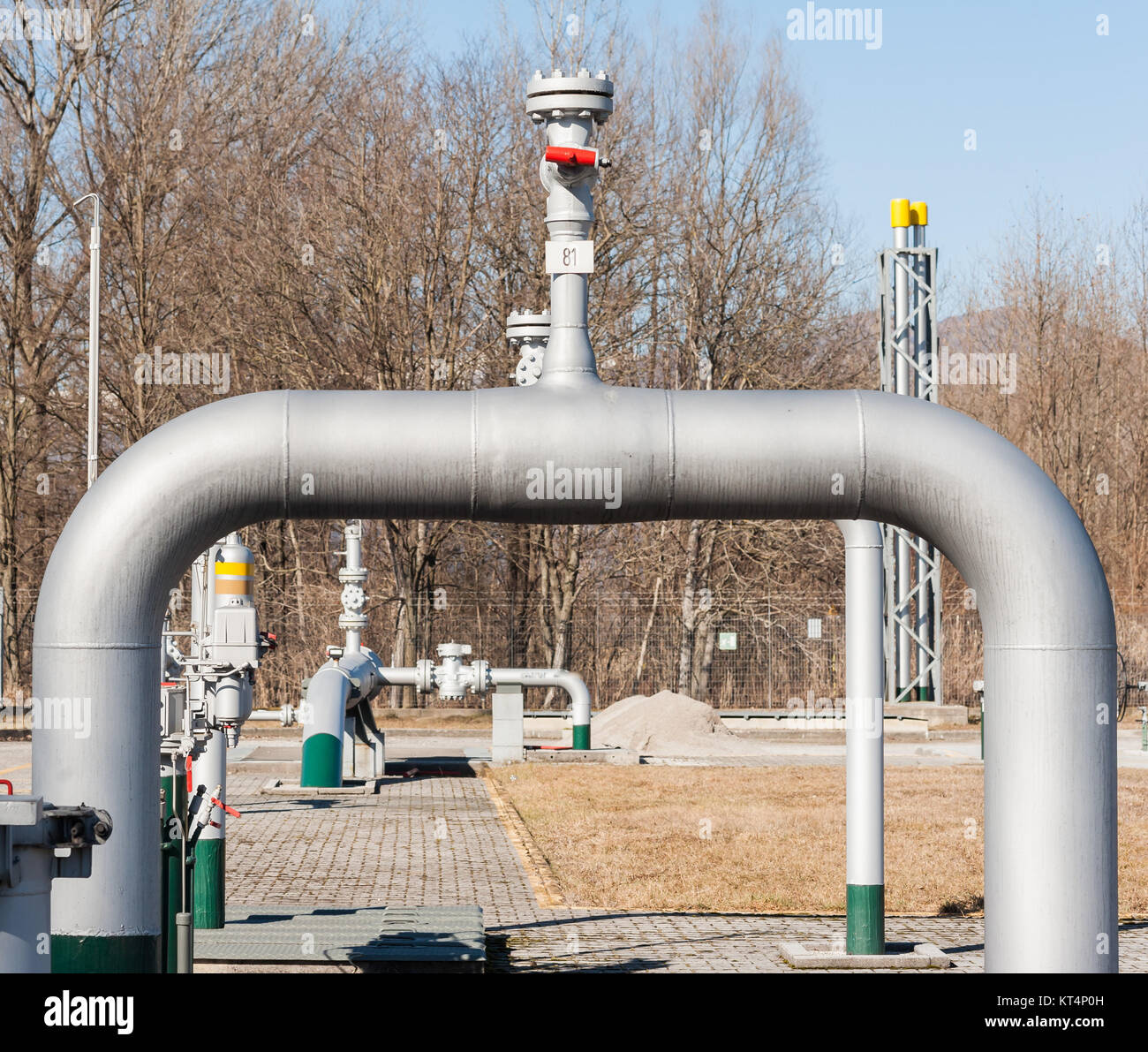 Control Station And Gas Pipe Line Junction Pipe Tank And Valve Stock Photo Alamy