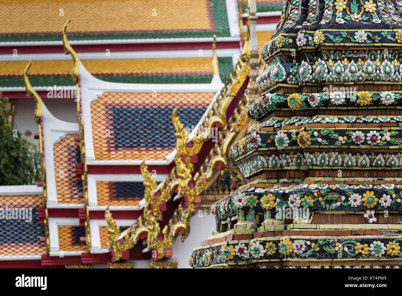 Beautiful Wat Pho temple in Bangkok Thailand Stock Photo - Alamy