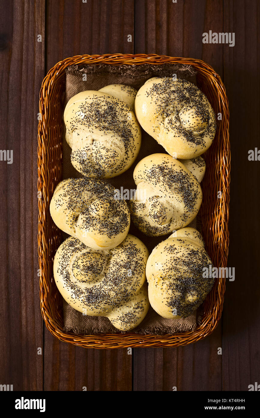 Homemade Poppy Seed Bread Rolls Stock Photo Alamy