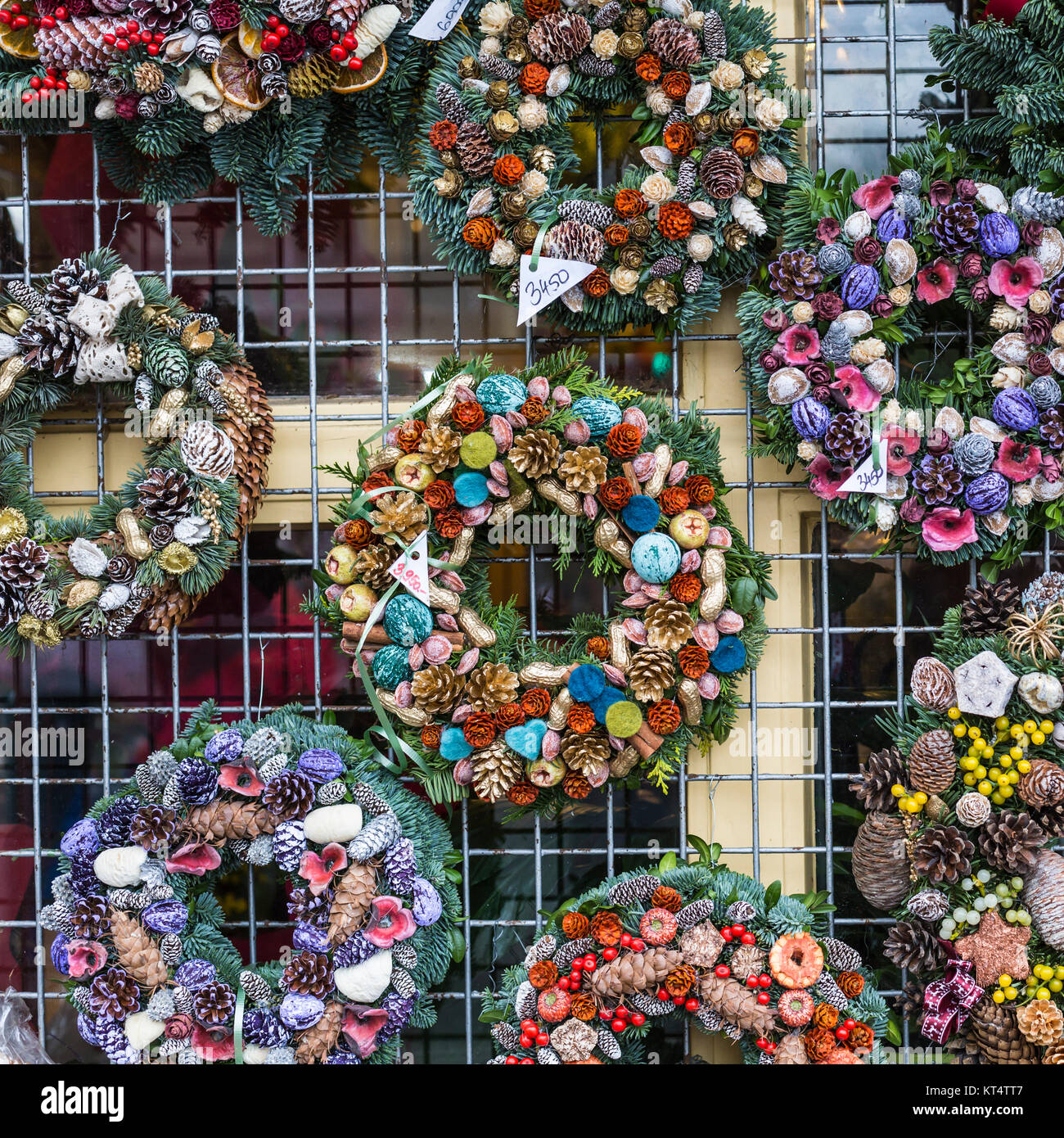Christmas decorations in Budapest Christmas market Stock Photo Alamy Christmas decorations in Budapest Christmas market Stock Photo Alamy