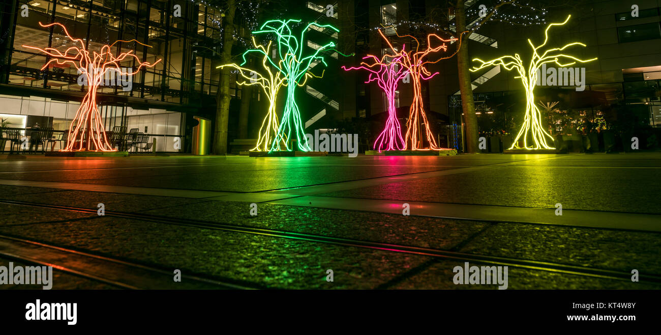 Lumen, Light Traces series by David Ogle, Broadgate Square, London Stock Photo