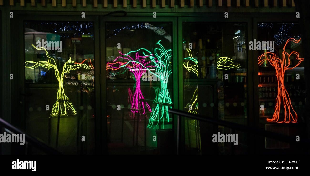 Lumen, Light Traces series by David Ogle, Broadgate Square, London Stock Photo