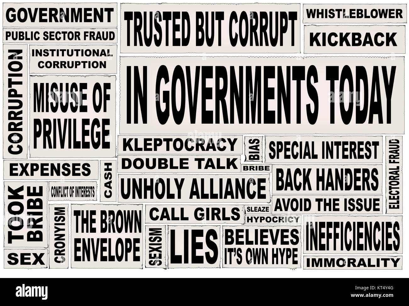 Government Today Paper Cuttings Stock Photo
