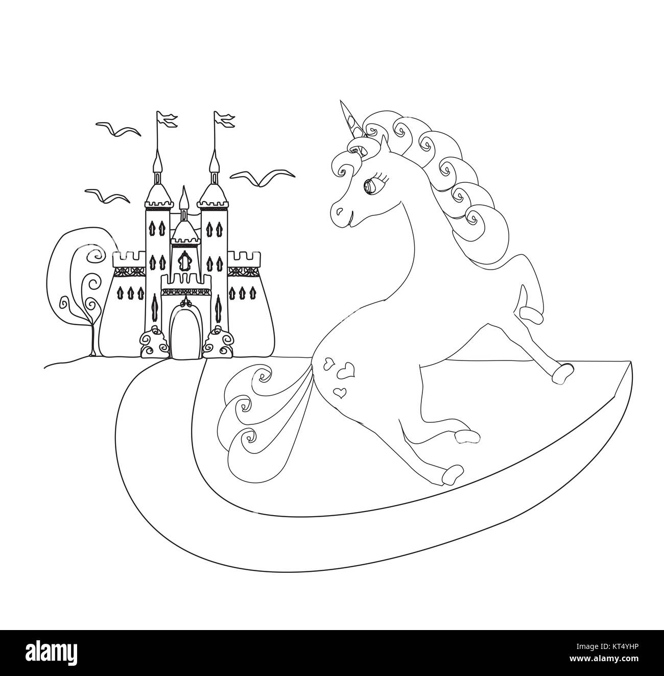 Cute Unicorn Fairy Tale Princess Castle High Resolution Stock Photography And Images Alamy