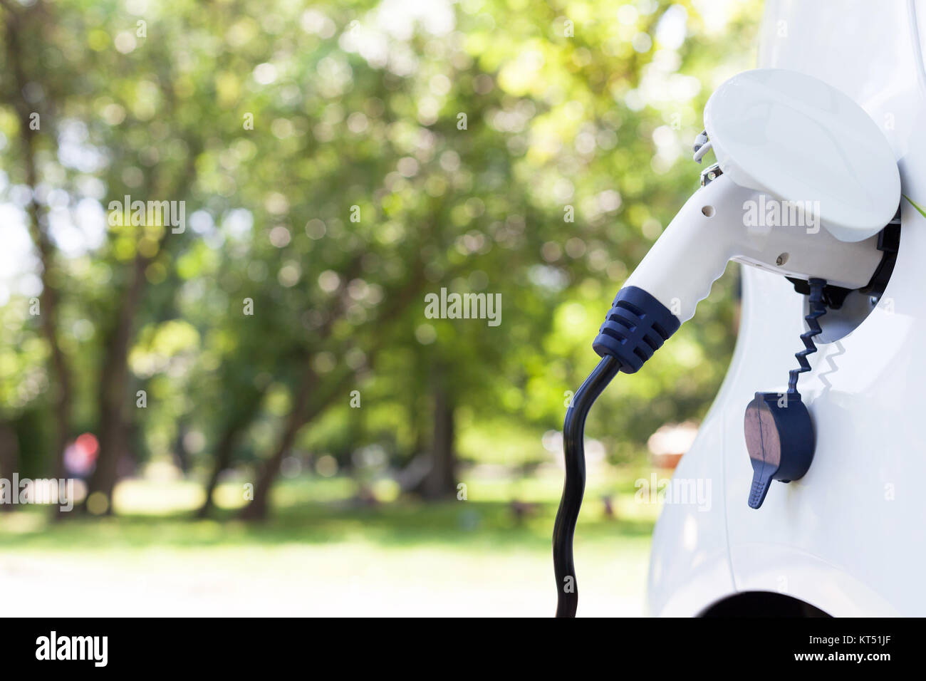 Charging battery of an electric car Stock Photo Alamy