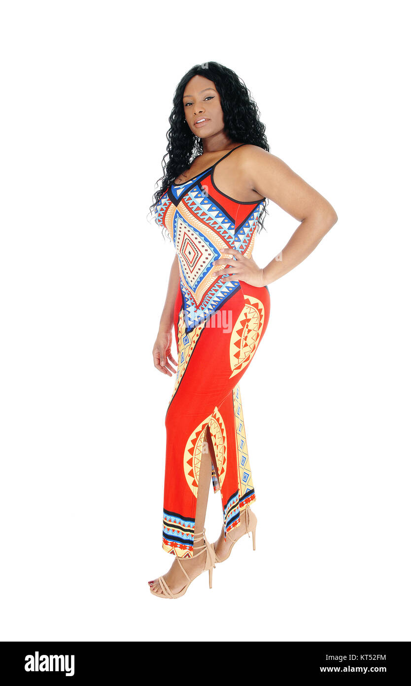 African woman in colourful dress Cut Out Stock Images & Pictures - Alamy