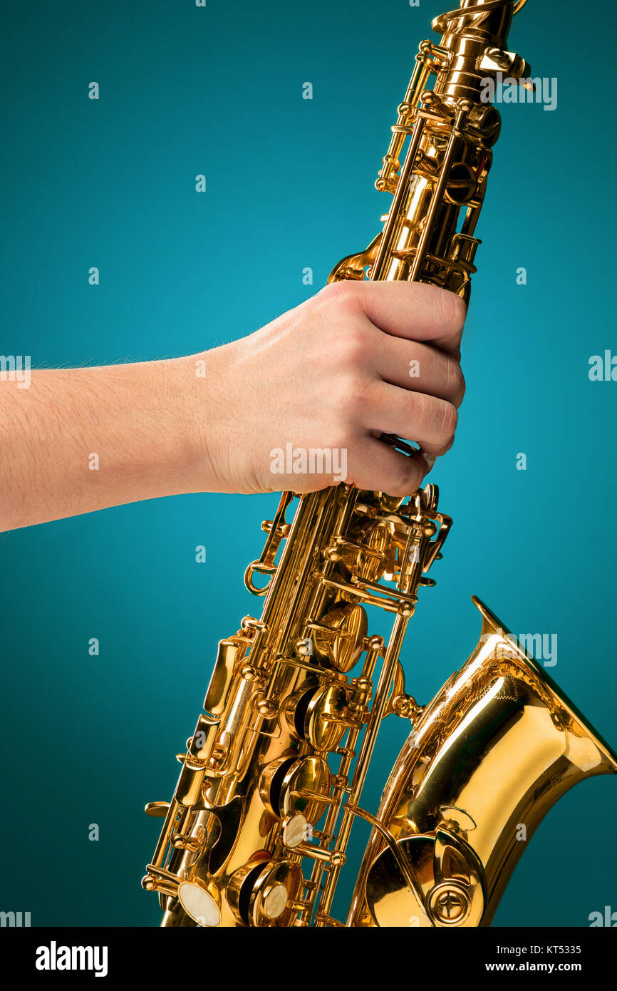 Saxophone Golden alto saxophone classical instrument Stock Photo Alamy