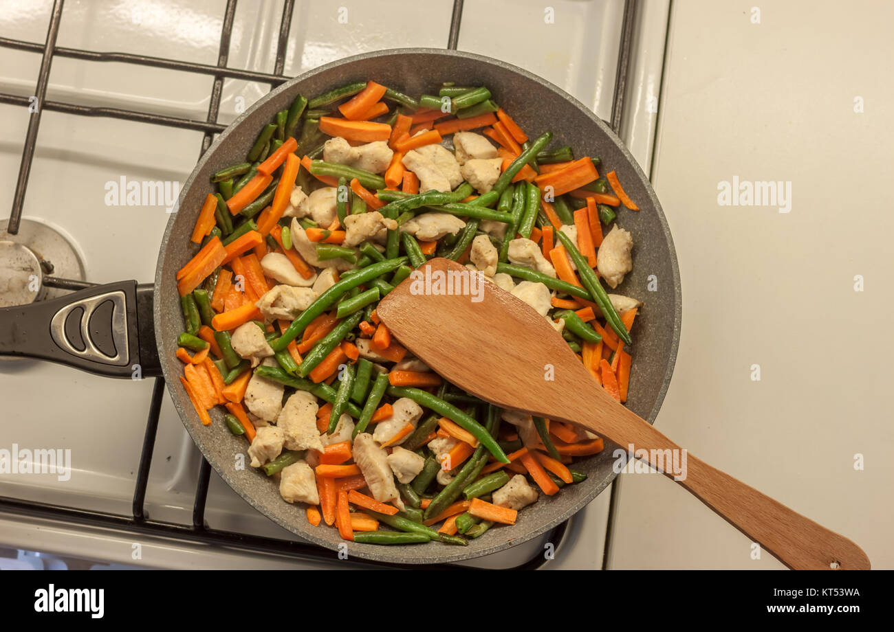 cooking vegetables at home Stock Photo Alamy