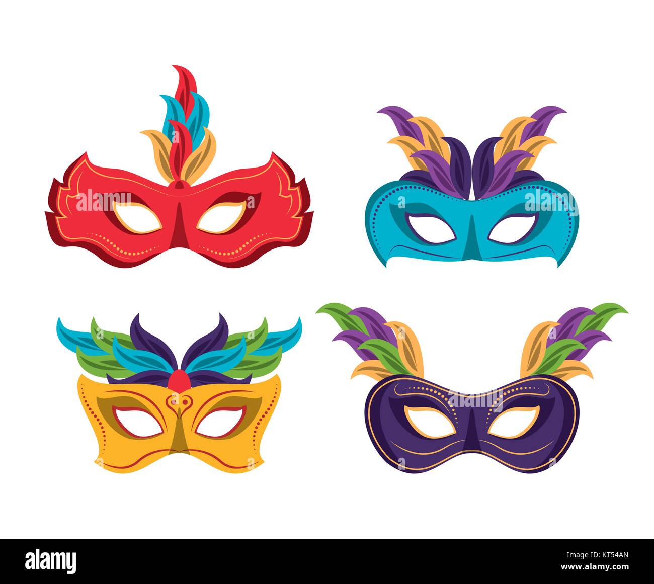 Mardi gras masks icons Stock Vector Image & Art Alamy