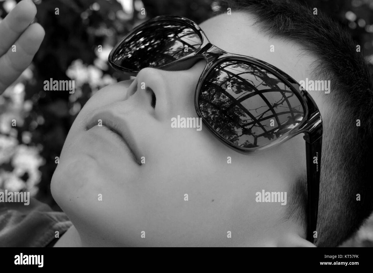 a boy with glasses Stock Photo Alamy