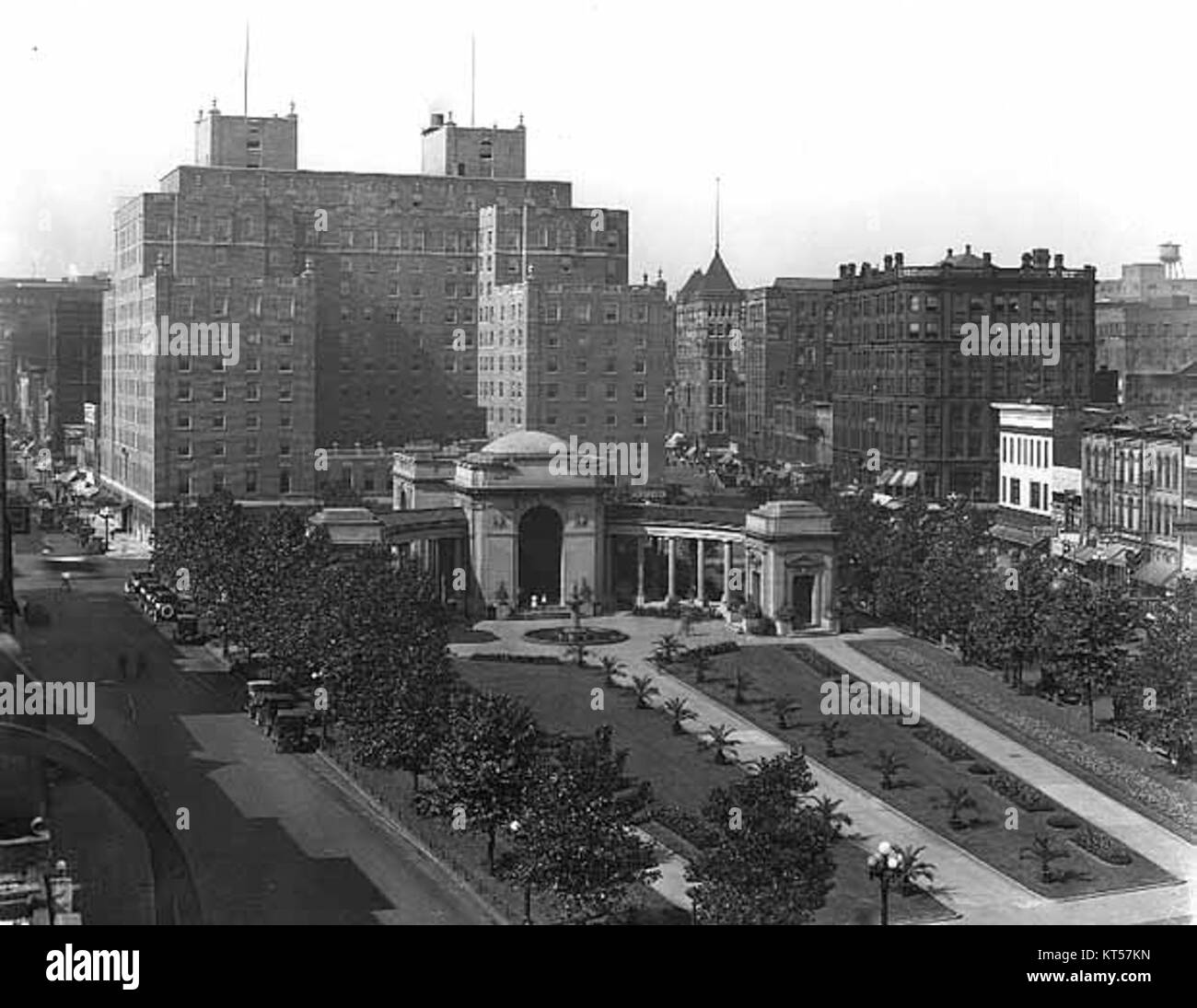 Nicollet Hotel exterior from distance 1924 Stock Photo Alamy