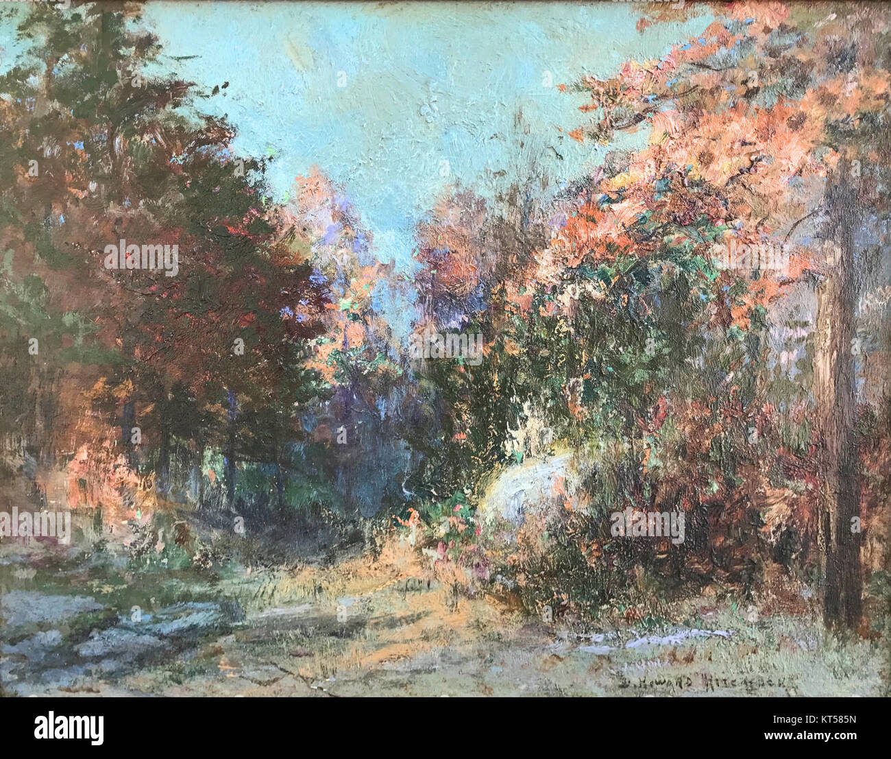 This 1905 image by D. Howard Hitchcock captures a view of Nutley, New Jersey, offering a snapshot of the town's landscape and architecture during the early 20th century. It is a historic portrayal of suburban life in the period. Stock Photo