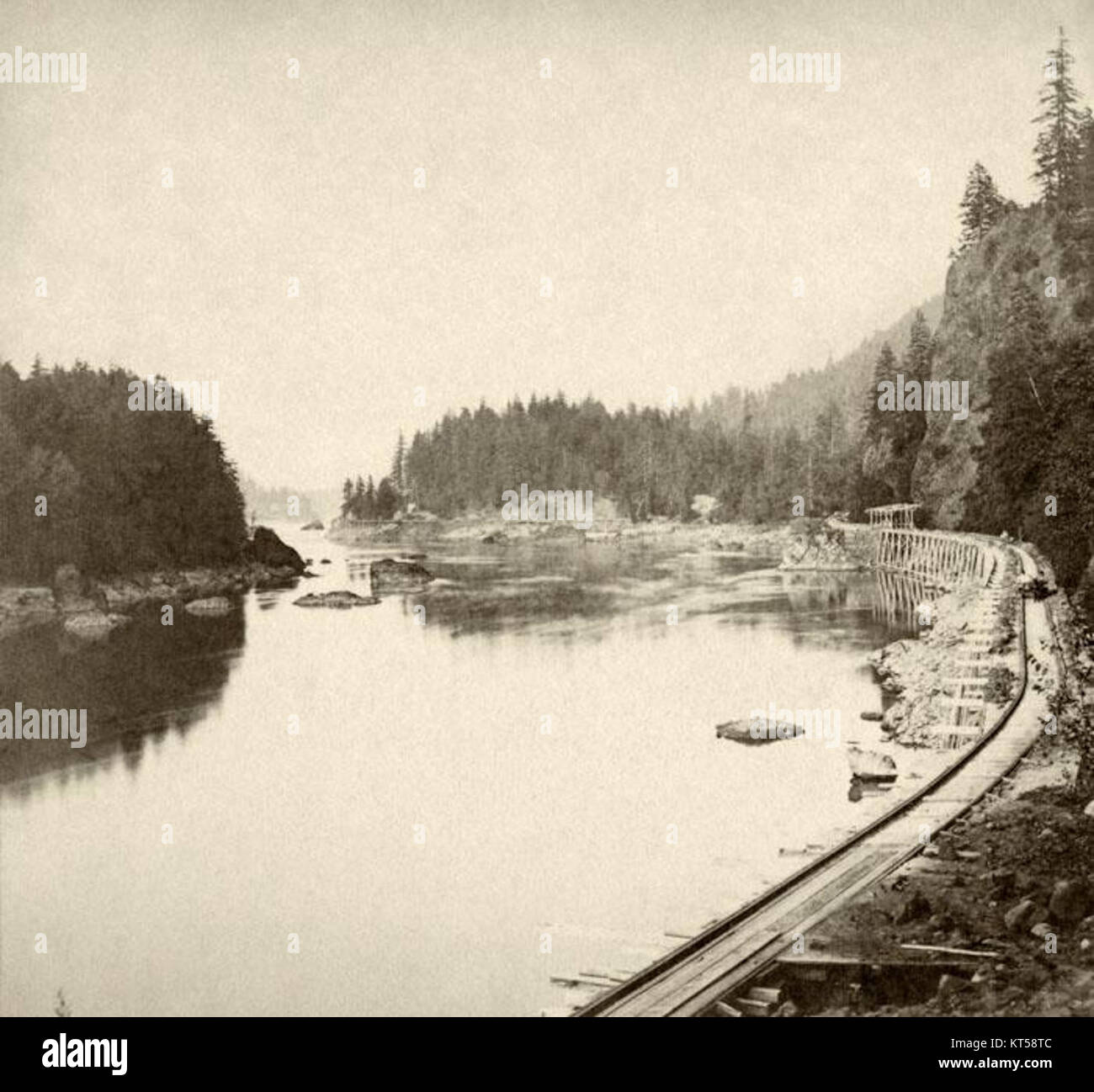 Oregon Portage Railroad Stock Photo Alamy