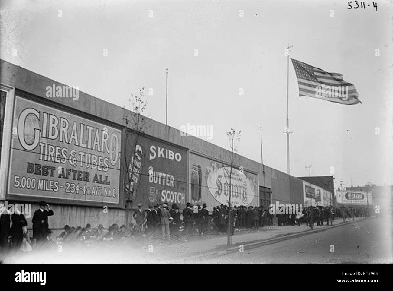 Outside Ebbets Field 1920 Stock Photo